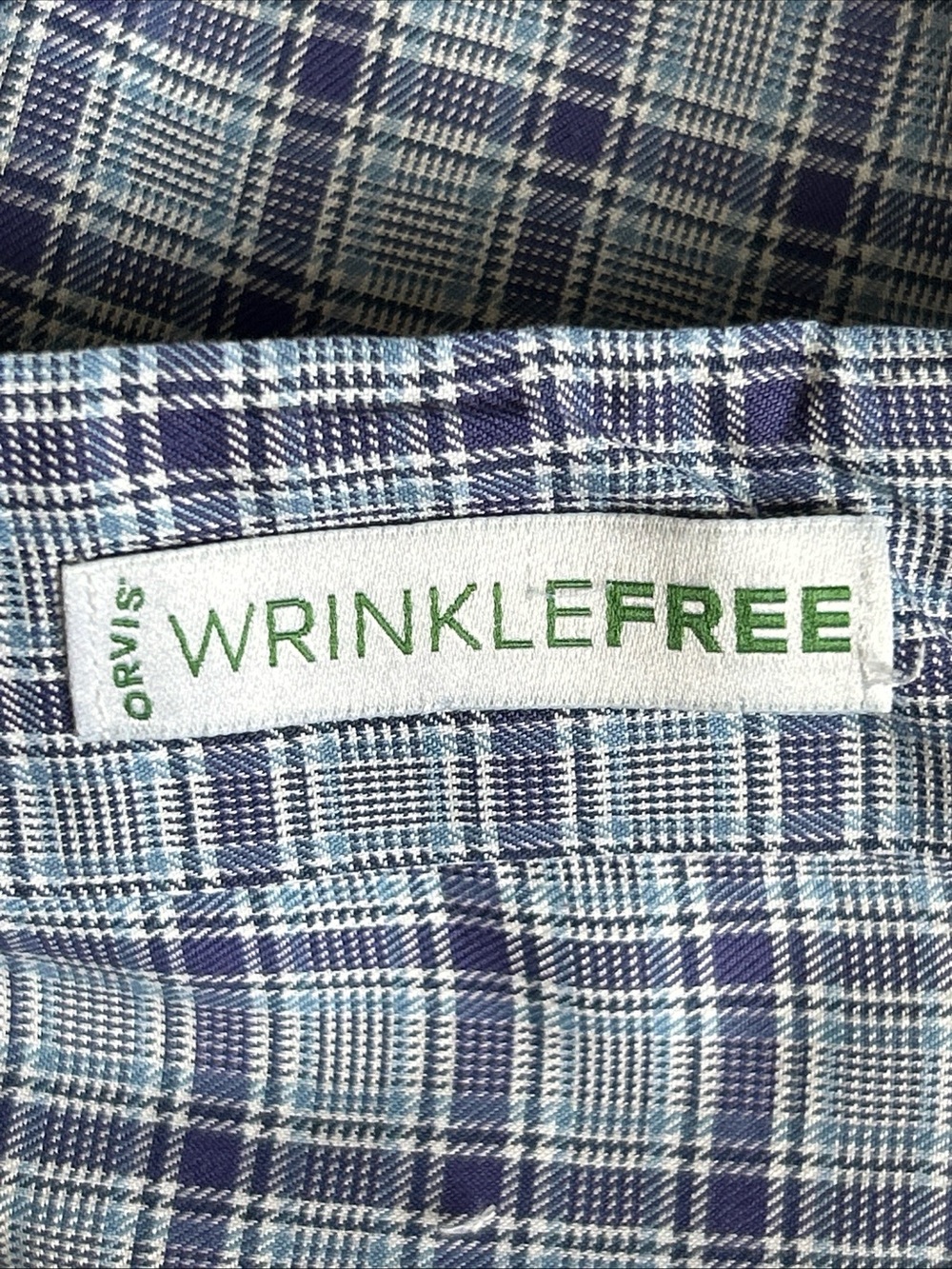 Orvis Wrinkle Free Purple/Gray Button Down Plaid 100% Cotton Casual Men's Size M - Picture 6 of 11